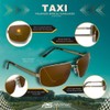 proSPORT Square Aviator Polarized Bifocal Sunglasses Gold Frame Brown Lens