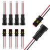 MUYI 2 Wire Connector 16AWG 5 Kits 2 Pin Waterproof