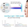 Craebuer Clear Glasses for Women Men, Retro Round Blue light