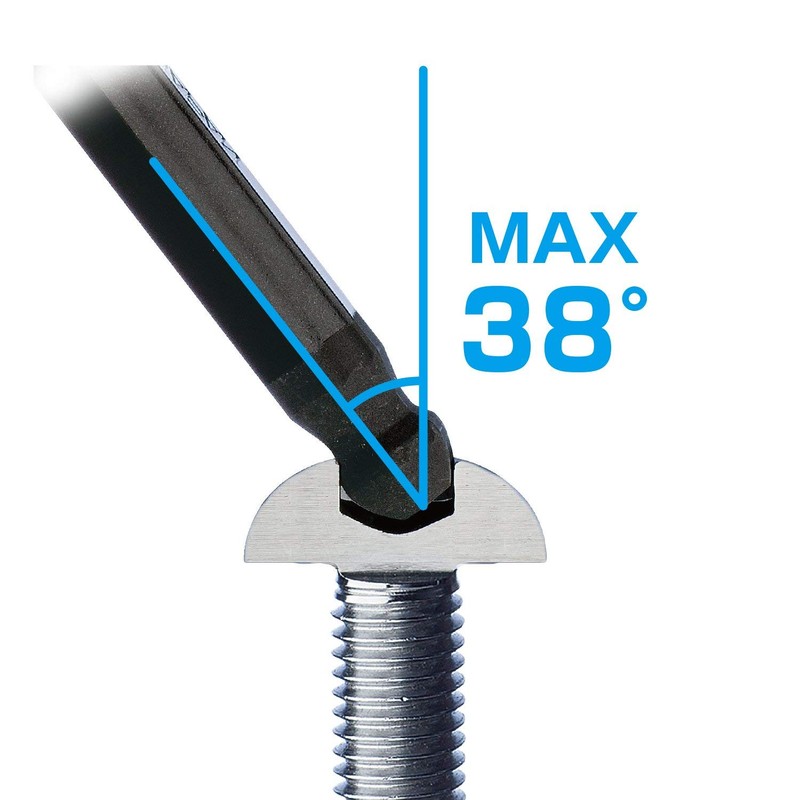 VESSEL 8900BP Hexagon Bar Rainbow L Wrench with 0.08 inch