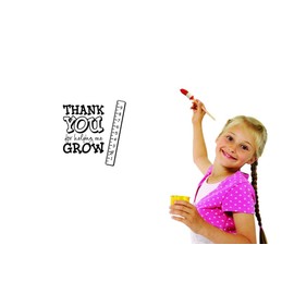 Unique Home Wall Stickers Thank You for Helping Me Grow School School Decal Décor for Bedroom Living Room Nursery - Size: 24 Inch X 24 Inch