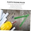 WOONEKY 1pc Folding Ruler Measuring Tool Foldable Plastic Ruler Readings