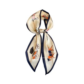 Livrerpi Double-sided Satin Silk Scarf Fashion Handbag Accessories Long Hair Head Neck Scarf 5.12 x 59inch 50