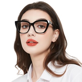 WEMOOTANTS Reading Glasses 2.75 Women Big Cateye Black Readers 100 125 150 175 200 225 250 275 300 350 400