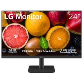 LG 24MS500-B 24 inch IPS Computer Monitor FHD (1920x1080) 100Hz 5ms Reader Mode Borderless Design OnScreen Control Black Stabilizer DAS Crosshair HDMI Black (WxHxD) 21.3" x 16.3" x 7.5"