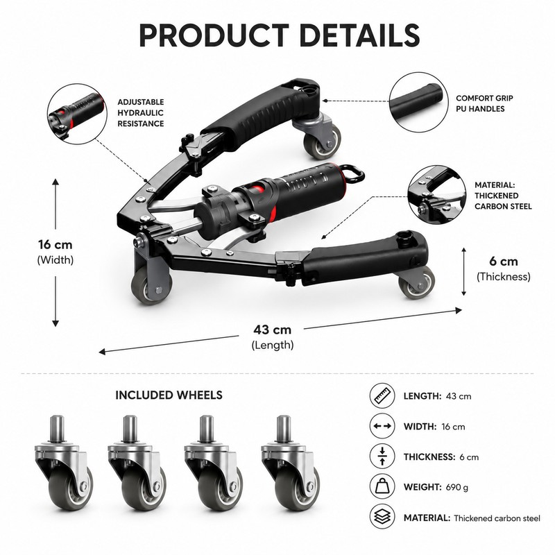 3-in-1 Hydraulic Arm Trainer for Upper-Body Workouts – Adjustable Chest
