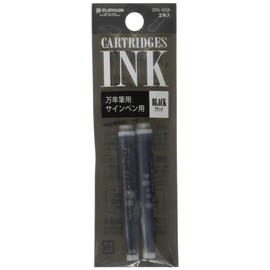 Platinum Preppy Pen Ink Refill 2/Pk Black