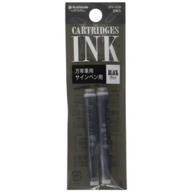 Platinum Preppy Pen Ink Refill 2/Pk Black