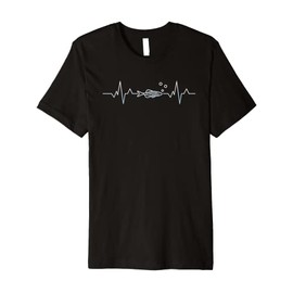 Zebrafish Danio Rerio Heartbeat - Zebra Danio Fish EKG Pulse Premium T-Shirt