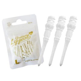 Lstyle Dart Tips: Premium Lippoint - 2BA Thread - Plastic Soft Tip Dart Points - White