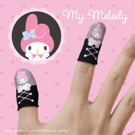 Allone Sanrio Characters My Melody Finger Sack for Games, Pack of 5, 0.9 x 0.1 x 1.6 inches (2.3 x 0.3 x 4 cm), Smartphone Game, Sound Game, Rhythm Game, Package Can Be Used As Storage Pouch, Improves