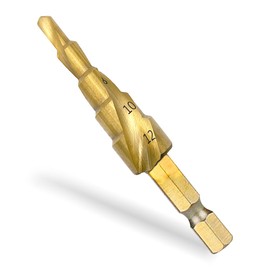 HSS Taper Drill, Diameter 4-12 mm, Spiral Groove Step Drill, Peeling Drill, Spiral Groove Taper Drill Bit for Metal, Stainless Steel, Plastic, Wood