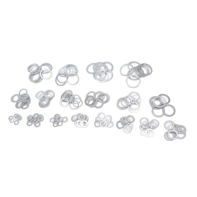 470Pcs Sealing Washer Aluminum Alloy Round Flat Washer Assortment Kit