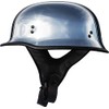 Highway 21 Motorcycle 9mm Half Helmet (German Style) (Chrome, Large)