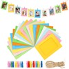 jijAcraft 20Pcs Paper Photo Frames, 10x15 CM Paper Picture Frame With Wooden Clips and String, DIY Creative Hanging Photo Frames Set for Home Dorm Office Wall Decor