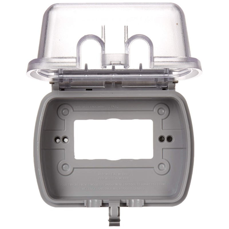 Leviton 5981-UCL While-in-Use Cover for GFCI/Decora Duplex and Single Outlet,