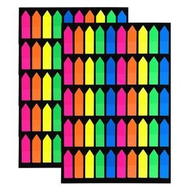 VANRA 2000 Pieces Page Markers Index Tabs Arrow Flags Stickers Colored Sticky Notes Index Labels for Bookmarks, 10 Sets