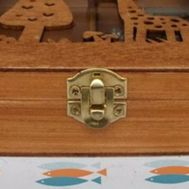 Unbranded Engraved Wooden Music Box with an Monkey Engraved On Top