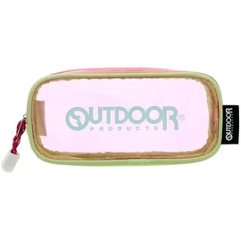 Sunstar Stationery S1421573 OUTDOOR Pen Case, Clear Pouch, Yellow + Pink
