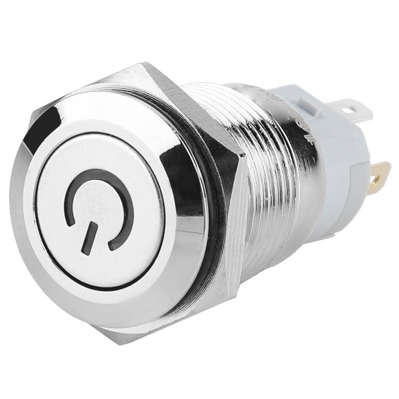 40pcs 16mm Metal Momentary Push Button Switch Auto Reset Flat