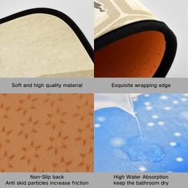 susiyo 2 Piece Kitchen Rugs and Mats, Honey Bee Cushioned Kitchen Mat Anti-Fatigue Comfort Floor Mat Non Slip Kitchen Rug Standing Mats for Kitchen, Sink, Bathroom, Laundry (20x47 Inch+20x28 Inch)