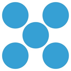 LiteMark Sensory Path Durable Vinyl 5 Pack Light Blue 9.5" Hop Dots Mix and Match with Our Other Shapes and Phrases to Create Great Activities for Children in The Classroom, Daycare or playroom