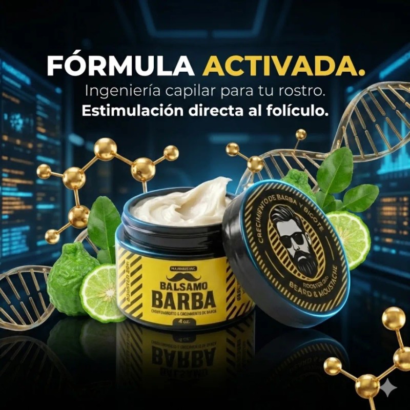 Balsamo Crecer Barba Cubrir Huecos Desde Lavanda