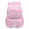 Moerstar School Bag for Girls, Large Capacity Rainbow Patterned Backpack,