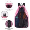 Mesh Swim Bag Beach Backpack with Wet Pocket - Drawstring