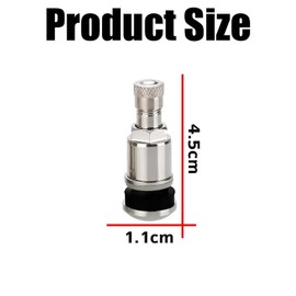 EnixwH Pack of 8 Tyre Valves, Metal Valves for Alloy Wheels, Car Tyre Valve, Car Valve, Rim Valves, Universal Metal Valve 11.3 mm Rim Valves, Valve for Car Tyres, for Car, Motorcycle (Silver)