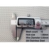 2mm Hole Size - Stainless Steel 304L - Cut Size: