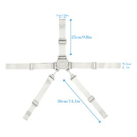 High Chair Safety Harness,Adjustable 5-Point Harness Belt for Children's High Chairs, Pushchairs, Prams, and Buggies