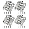 Ldzzuo 4pcs Detachable Door Hinges Stainless Steel Right Left Handed