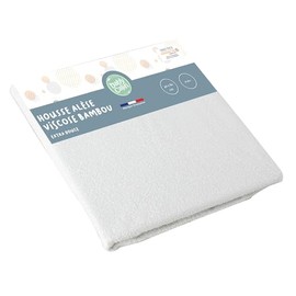 babyCalin - Matratzenbezug aus extra weicher Viskose - 40x80 cm Weiß