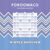 Foroomaco 4pcs EVA Acoustic Diffusers 12"x12"x2" (Total 24"x24"x2"), Waffle Style