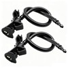2Pcs BB5Z17603A AR3Z17603A Adjustable Windshield Washer Nozzles Hose Kit Fit