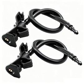 2Pcs BB5Z17603A AR3Z17603A Adjustable Windshield Washer Nozzles Hose Kit Fit for Ford Explorer 2011-2015 for Police Interceptor Utility 2013-2015 for Mustang 2010-2014, Front Wiper Water Spray Jets