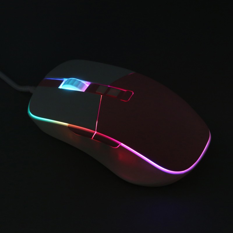 Wired Mouse Ergonomic Streamlined Cool RGB Optical Sensor Gaming Mechanical