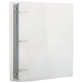 JAM PAPER Plastic 2 inch Binder - Clear 3 Ring Binder - Sold Individually
