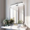 Ralbay Modern Black Bathroom Light Fixtures 5 Color Temperature Dimmable