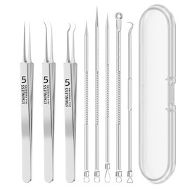 8 Pieces Of Blackhead Removal Tools, Stainless Steel Acne Needles, And Face Cleaning Tools, Suitable For Cleaning Blackheads, Acne, And Acne.