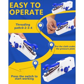 Handheld Sewing Machine, Portable, Mini Sewing Machine, Easy To Use, Electric Sewing Machine，Fast Sewing Speed, Suitable For Sewing Clothes, Fabric, Diy Home Sewing Machine For Beginners(Purple)