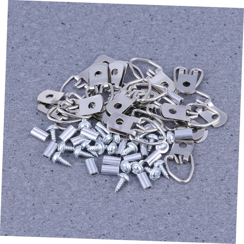 TEHAUX 20sets Cable Hanging Hook Kit with Picture Frame Hangers