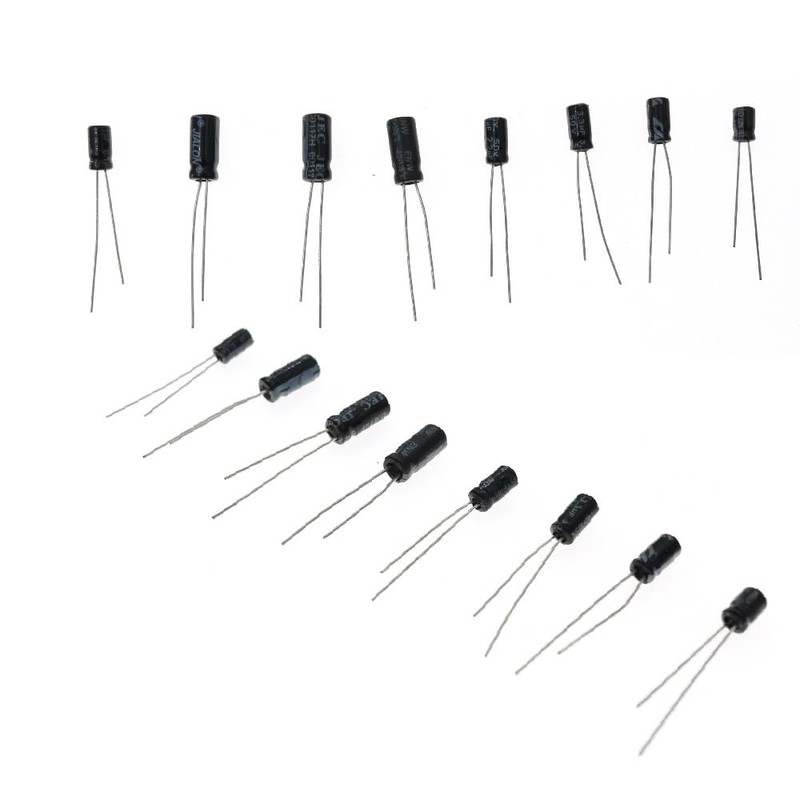 KSOPUERT 630pcs 24 Values 10V 16V 25V 50V Metal Electrolytic