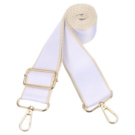 PATIKIL 55in Purse Straps Replacement Crossbody, Bag Straps Crossbody Universal Adjustable Canvas for Purses Handbags Guitar, White