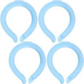 Neck Cooling Tube Cover - Reusable & Drip-Free Elastic Cover for Ice Ring Neck Cooler Collar | Gentle Cooling, No Condensation or Frostbite | Suitable for All Size, Tube Not Included (4 Pcs)