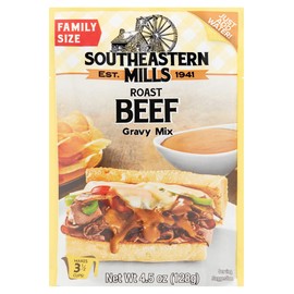 Southeastern Mills Gravy Mix, Roast Beef Gravy Mix, Custom Blend of Spices & Seasonings, Makes 3 ½ Cups of Gravy, Just Add Water 4.5 Ounce (Pack of 6)