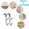 2 Pack Over Door Hook,Heavy Duty Door Black Hook with