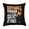 Drywall Finisher Tools Repair Kit Plasterboard Installer Throw Pillow