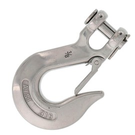 E-Rigging 3/8" Type 316 Stainless Steel Clevis Slip Hook | Heavy Duty, Industrial Strength for Construction, Towing, Hoisting, Lifting, Transportation Securement, and General Utility